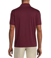Murano Liquid Luxury Slim Fit Solid Interlock Short Sleeve Quarter-Zip Polo Shirt