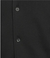 Murano Liquid Luxury Slim Fit Textured Coatfront Short Sleeve Woven Camp Shirt