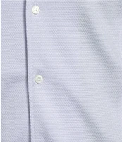 Murano Liquid Luxury Slim Fit Textured Coatfront Short Sleeve Woven Camp Shirt