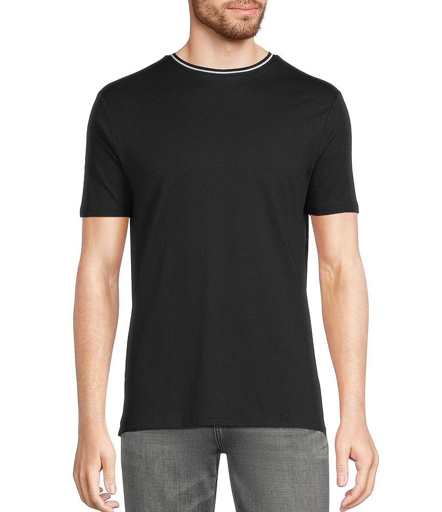 Murano Liquid Luxury Slim Fit Textured Short Sleeve T-Shirt