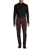 Murano Lucas Pleated Plaid Printed Dress Pants