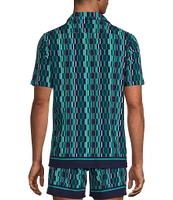 Murano Mod Stripe Short Sleeve Cabana Woven Shirt