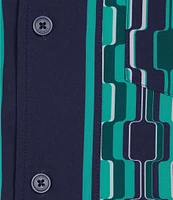 Murano Mod Stripe Short Sleeve Cabana Woven Shirt