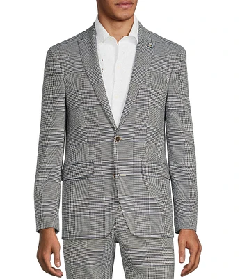 Murano Modern Maritime Collection Slim-Fit Plaid Blazer