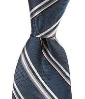 Murano Multi Stripe 3 1/8#double; Woven Silk Tie