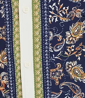 Murano Paisley Cabana Woven Top