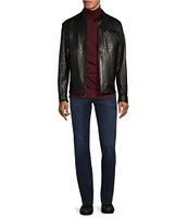 Murano Perforated Moto Leather Jacket