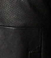 Murano Perforated Moto Leather Jacket