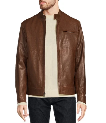 Murano Perforated Moto Leather Jacket