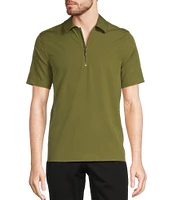 Murano Performance Stretch Quarter-Zip Short Sleeve Polo Shirt