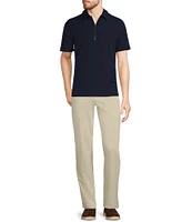 Murano Performance Stretch Quarter-Zip Short Sleeve Polo Shirt