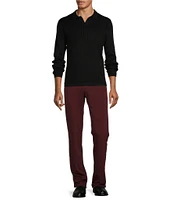 Murano Performance Textured Long Sleeve Johnny Sweater