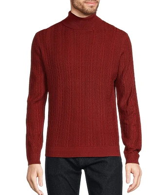 Murano Performance Textured Long Sleeve Turtleneck Sweater