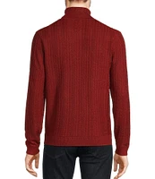 Murano Performance Textured Long Sleeve Turtleneck Sweater