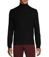 Murano Performance Textured Long Sleeve Turtleneck Sweater