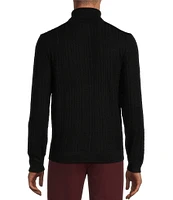 Murano Performance Textured Long Sleeve Turtleneck Sweater