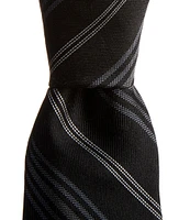 Murano Phased Stripe 3 1/8#double; Woven Silk Tie