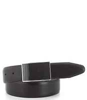 Murano Plaque Reversible Leather Belt