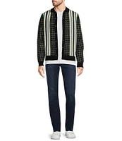 Murano Prehistoric Prep Collection Houndstooth Stripe Cardigan