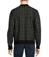 Murano Prehistoric Prep Collection Houndstooth Stripe Cardigan