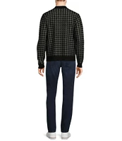 Murano Prehistoric Prep Collection Houndstooth Stripe Cardigan