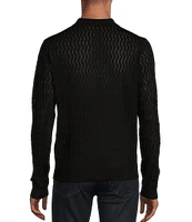 Murano Prehistoric Prep Collection Solid Textured Johnny Sweater Polo Shirt