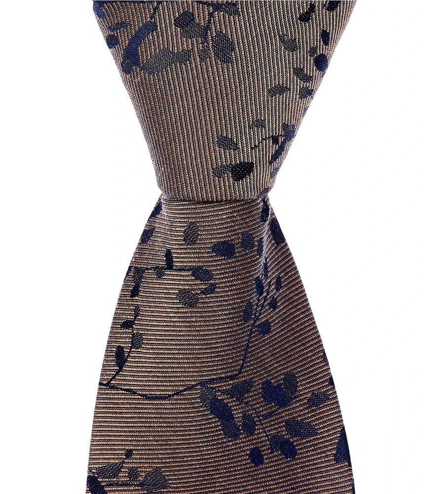 Murano Scarce Flowers Print 2 3/4#double; Silk-Blend Tie
