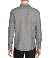 Murano Slim Diamond Pattern Long Sleeve Woven Shirt