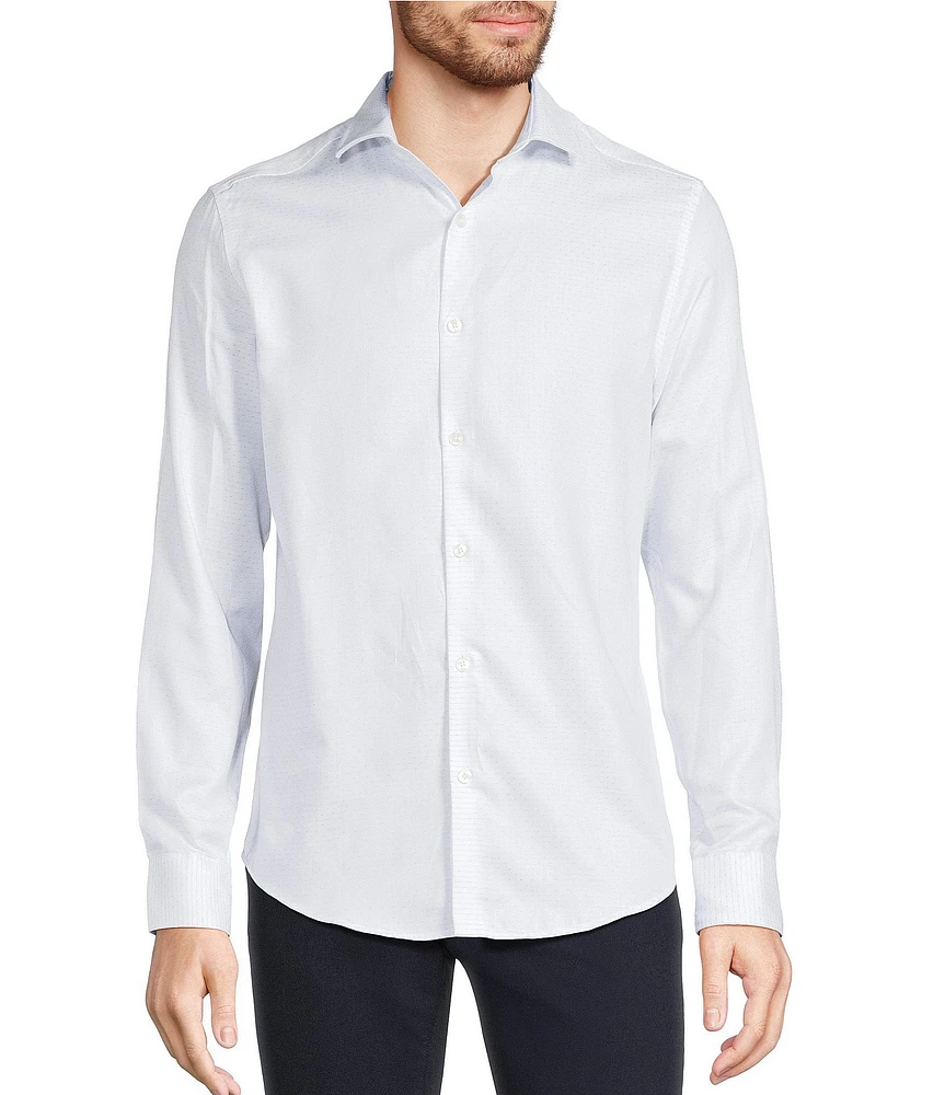 Murano Slim Fit Diamond Dobby Long Sleeve Woven Shirt
