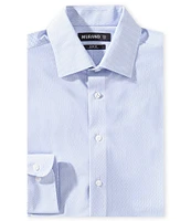 Murano Slim Fit Herringbone Warp-Knit Long Sleeve Dress Shirt