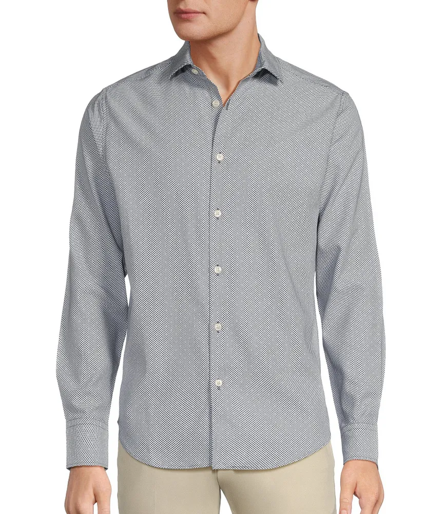 Murano Slim Fit Heart Dobby Long Sleeve Woven Shirt