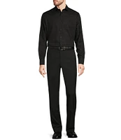 Murano Slim Fit Jacquard Sateen Long Sleeve Woven Shirt