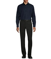 Murano Slim Fit Jacquard Sateen Long Sleeve Woven Shirt