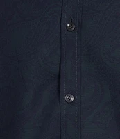 Murano Slim Fit Jacquard Sateen Long Sleeve Woven Shirt