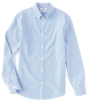 Murano Collezione Collection Slim-Fit Non-Iron Italian Stripe Long-Sleeve Woven Shirt
