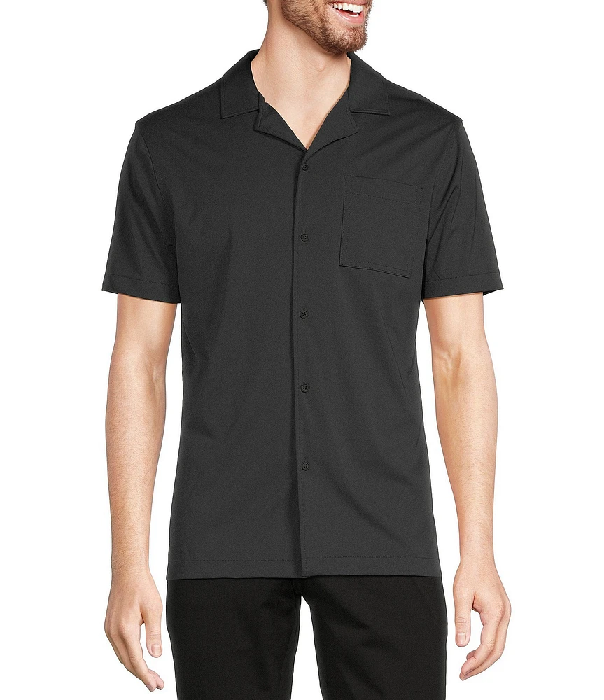 Murano Slim Fit Performance Stretch Short Sleeve Woven Camp Shirt