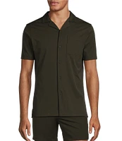 Murano Slim Fit Performance Stretch Short Sleeve Woven Camp Shirt