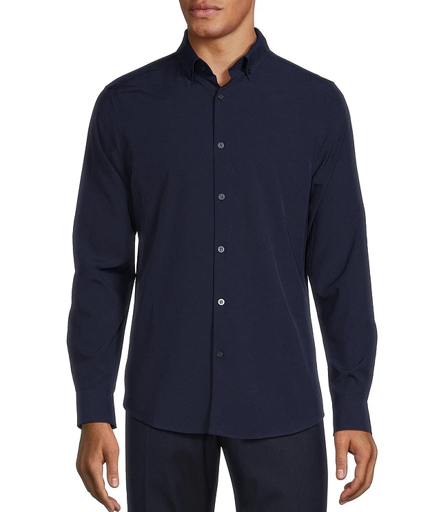 murano slim fit performance dress shirt Murano Slim Fit Performance Stretch Solid Long Sleeve Woven Shirt at  Hamilton Place in Chattanooga, TN