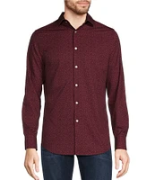 Murano Slim Fit Performance Stretch Vine Print Long Sleeve Woven Shirt