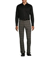 Murano Slim Fit Pieced Solid Spread Collar Long Sleeve Woven Shirt