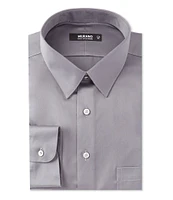 Murano Slim-Fit Point Collar Solid Sateen Dress Shirt