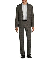 Murano Slim Fit Shawl Collar Plaid Suit Separates Jacket