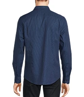 Murano Slim-Fit Small Dot Pattern Long Sleeve Woven Shirt