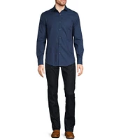 Murano Slim-Fit Small Dot Pattern Long Sleeve Woven Shirt