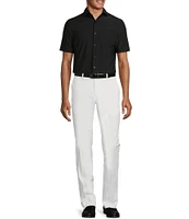 Murano Slim Fit Solid Heather Short Sleeve Woven Shirt