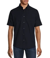 Murano Solid Poplin Short Sleeve Woven Shirt