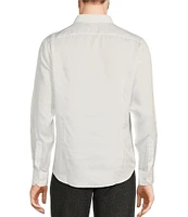 Murano Slim Fit Solid Sateen Long Sleeve Woven Shirt