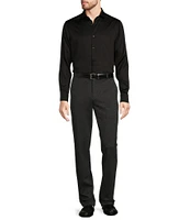 Murano Slim Fit Solid Sateen Long Sleeve Woven Shirt