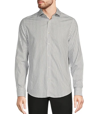 Murano Slim Fit Stripe Pattern Long Sleeve Woven Shirt