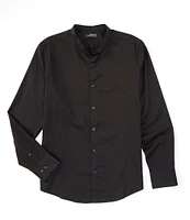 Murano Wardrobe Essentials Slim-Fit Textured Long-Sleeve Woven Shirt